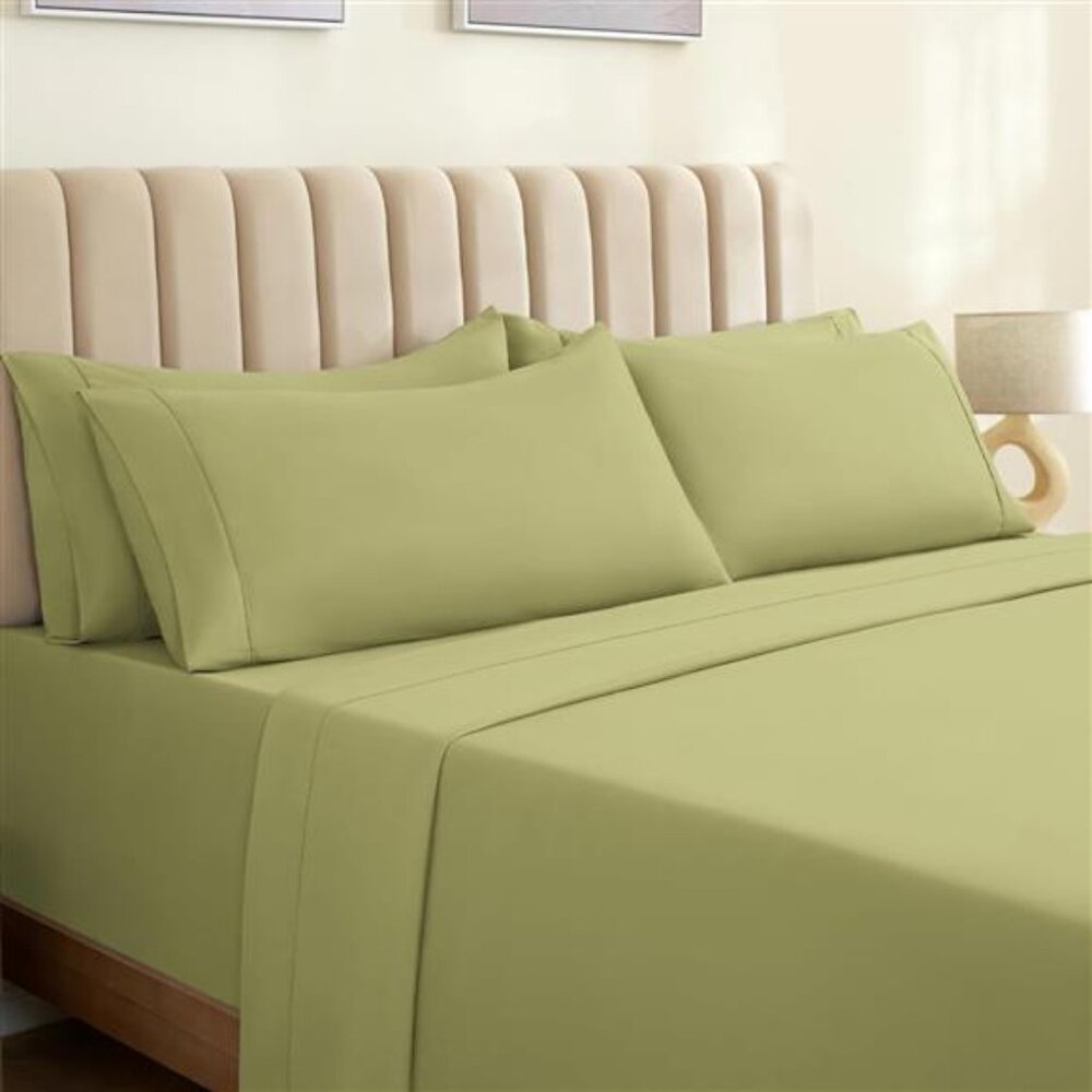 6 PC Queen Sheet Set, Breathable Luxury Bed Sheets,Deep Pockets 18" Eco Friendly